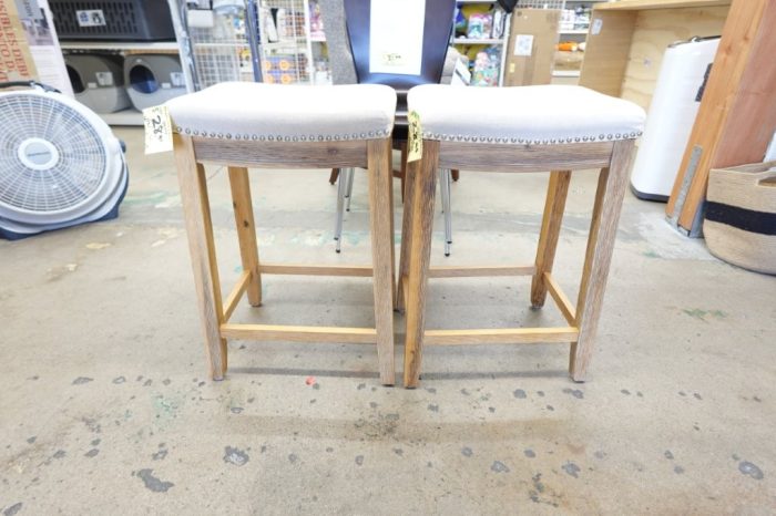 Linon Claridge 26" Backless Wood Counter Bar Stool Chair Rustic Brown - 1 Stool - Image 2