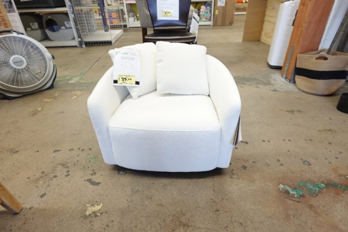 Beautiful Drew Couch Kids Accent Chair Sofa by Drew Barrymore - Cream Bouclé - Image 2