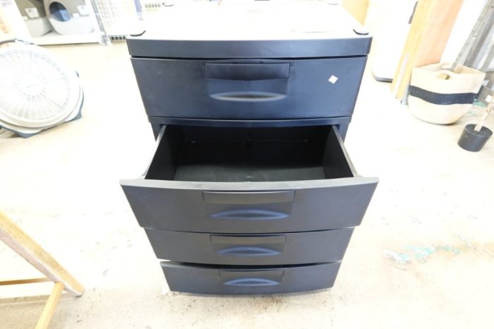 Hyper Tough 4 Drawer Plastic Garage Cabinet 18.7"D x 25.39"W x 35.31"H -Black - Image 3