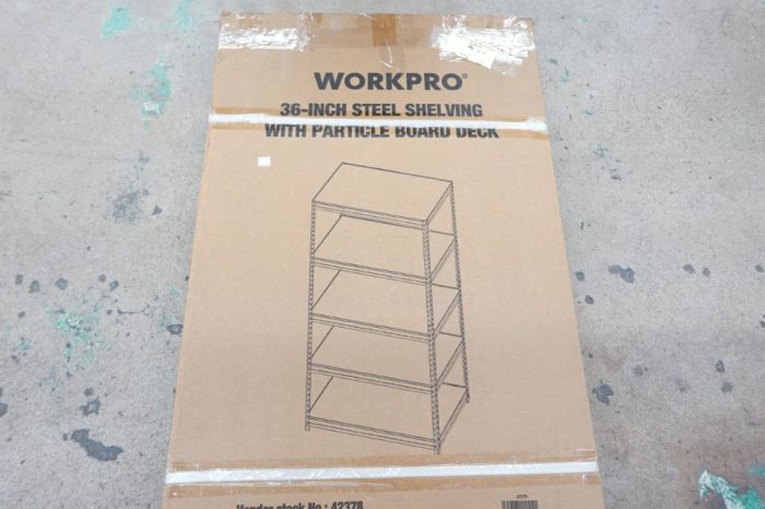 WORKPRO Steel 5-Tier Storage Gargage Shelf Unit 4000lb Total Capacity - Black - Image 2