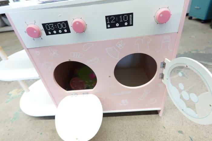 Hommow Wooden Kids Pink Kitchen Play Set For Toddlers Ages 3-10 - Image 6