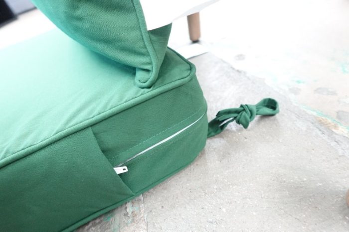 downluxe Outdoor Chair Patio Cushions 24x24 Removable Cover 2 Piece - Green - Image 6