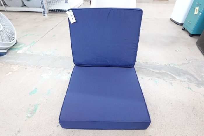 Waterproof Outdoor Patio Seat Chair Cushions 2 Piece 24x24 Memory Foam - Navy - Image 2
