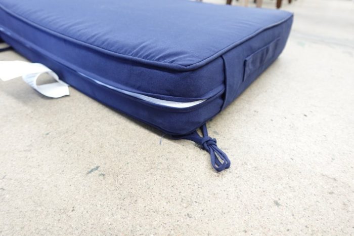 Waterproof Outdoor Patio Seat Chair Cushions 2 Piece 24x24 Memory Foam - Navy - Image 5