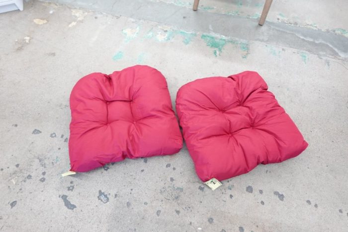 Wicker Waterproof Porch Chair Cushion Outdoor/Indoor Patio Seat 19”x19” - Red - Image 2