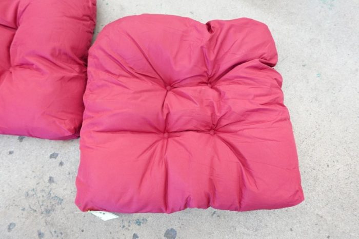 Wicker Waterproof Porch Chair Cushion Outdoor/Indoor Patio Seat 19”x19” - Red - Image 3