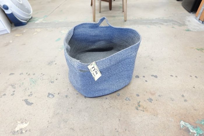 OIASKET Large Woven Storage Decorative Basket 22.8" x 22.8" x 13" - Dark Grey - Image 2