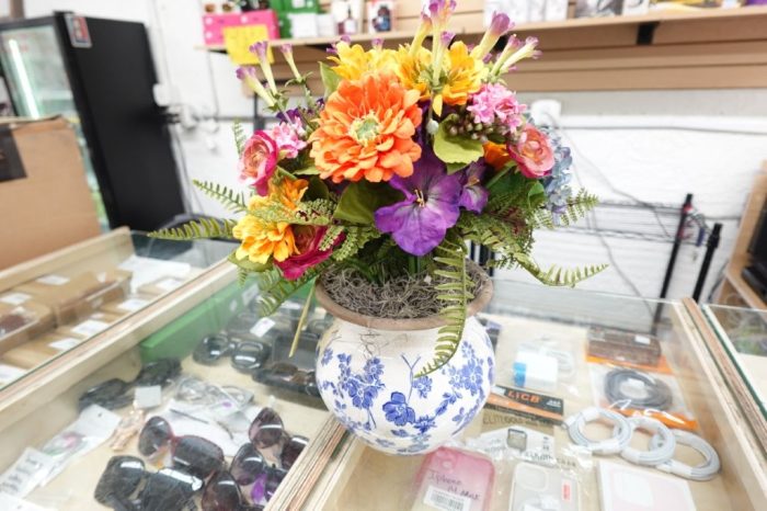 Nearly Natural 15in. Flower Pot Mixed Floral Artificial Arrangement in Floral Vase - Image 3