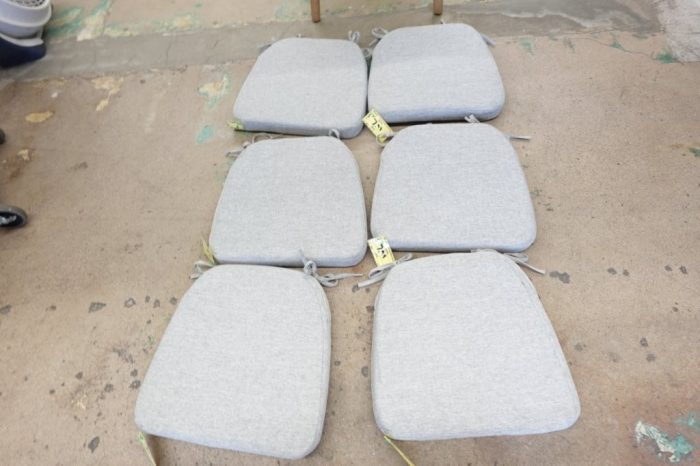AAAAAcessories Chair Cushion 2" Thick with Ties and Removable 17" x 16" - Gray - Image 2