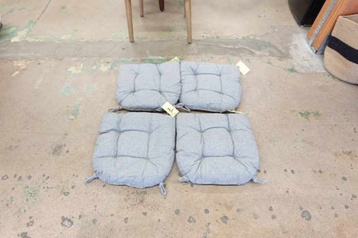 Indoor Room Chair Seat Cushion Pad with Ties 17 x 16 Inch - Dark Grey - Image 2