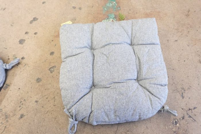 Indoor Room Chair Seat Cushion Pad with Ties 17 x 16 Inch - Dark Grey - Image 4
