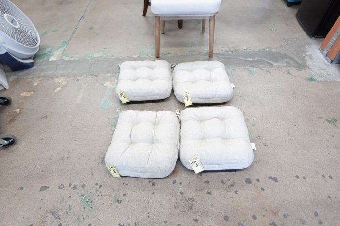Memory Foam Chair Cushions Tufted Indoor Chair Pads 16.5' x 16.5' x 3.5' - Beige - Image 2