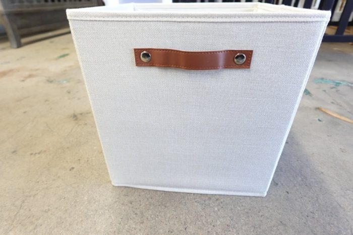 Temary Fabric Storage Cubes Storage Bins with Dual Leather Handles 4 Pack 13x13 - Image 4