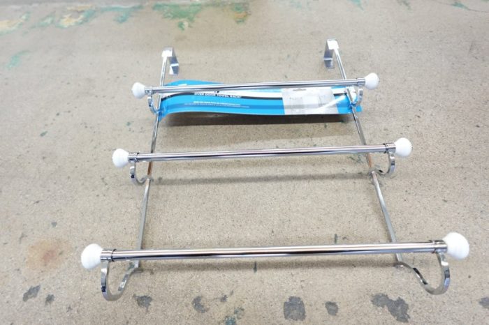 iDesign Metal Over the Shower Door Towel Rack Hooks 4.75" x 17.75" x 22.5" - Image 3