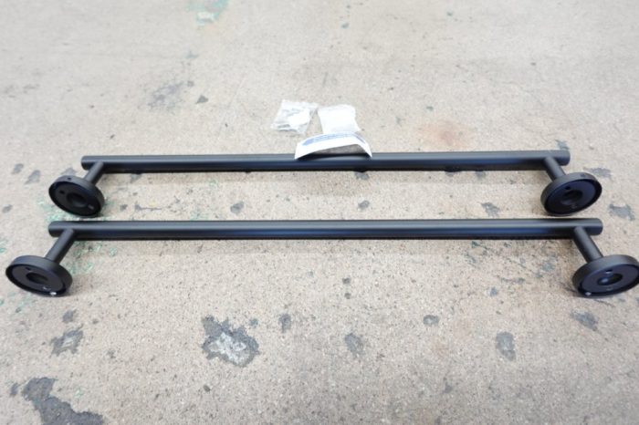 Matte Black Towel Bar Rack 24 Inch Stainless Steel Holder SUS304 – 2 Pack - Image 3