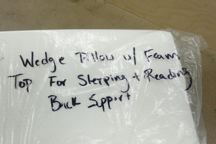 Wedge Pillow with Foam Top 8 Inch Elevated Support Triangle Bed Pillow - White - Image 4