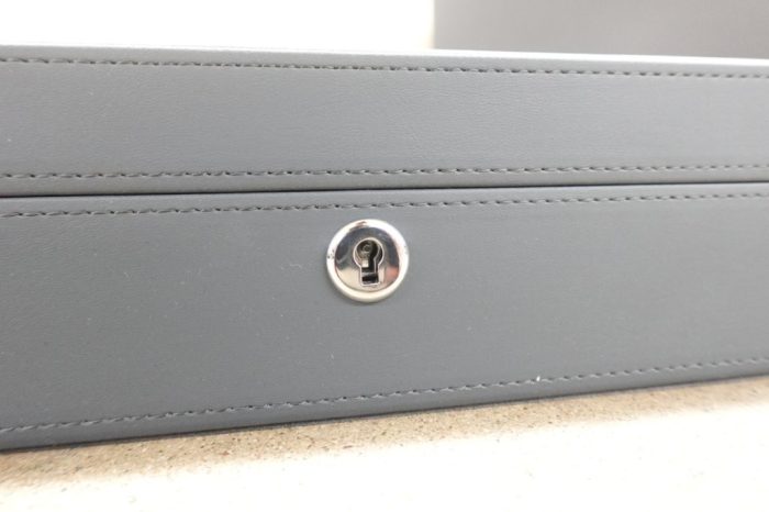 ROTHWELL 18-Slot Watch Case Luxury Watch Box Real Glass Top Lockable - Carbon - Image 7