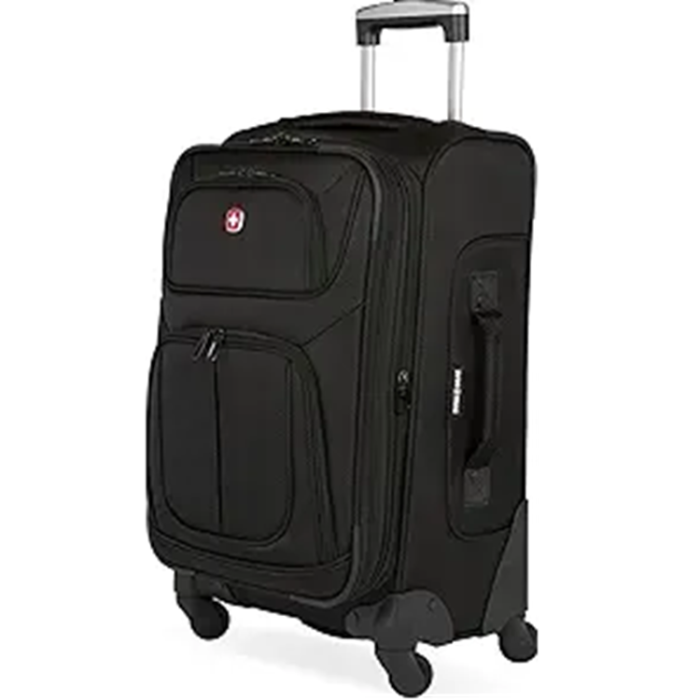 SwissGear Sion Softside Expandable Luggage Suitcase Carry-On 21 Inch - Black