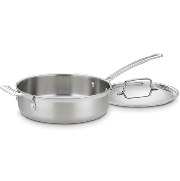 Cuisinart 3.5-Qt MultiClad Pro Sauté Pan with Lid & Helper Handle