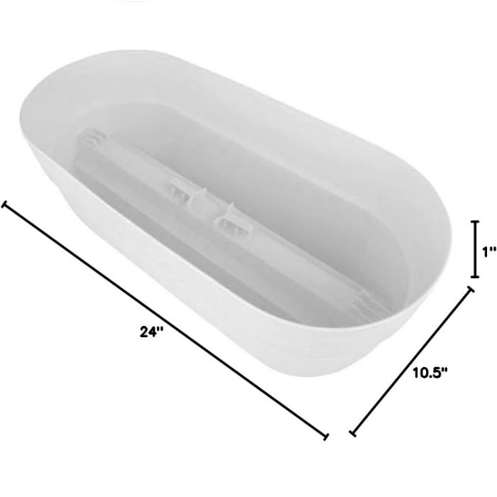 Bloomers Self-Watering 24" Weatherproof Resin 6" Railings – White Rain Planter Grow Box - Image 2