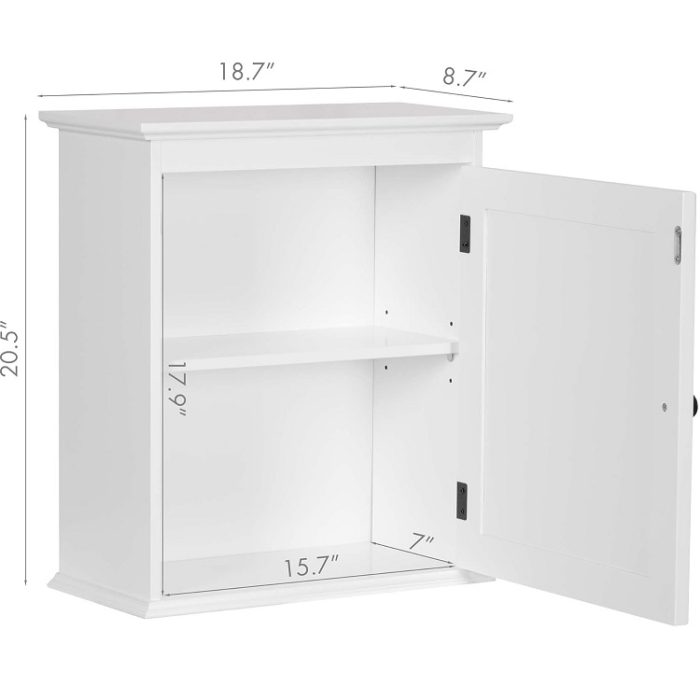 Spirich Small Bathroom Wall Mounted Vanity Medicine Cabinet in White - Image 2