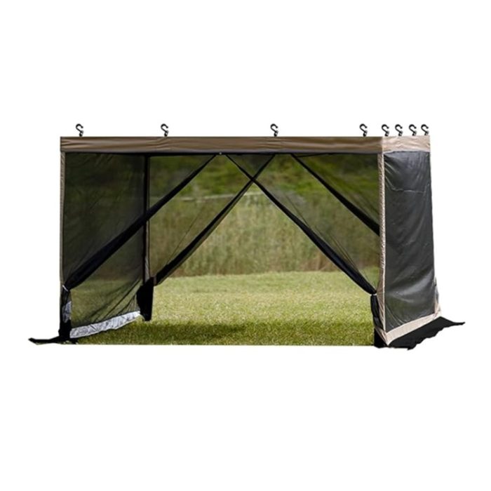 10x10 Mosquito Netting for Canopy – Mesh Walls with Zipper Door
