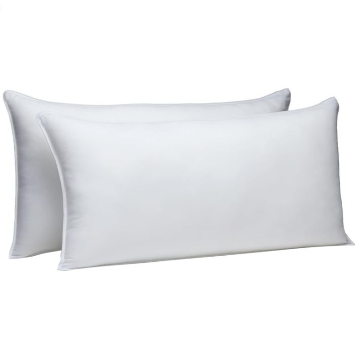 2-Pack King Size Down Alternative Bed Pillows Medium Density