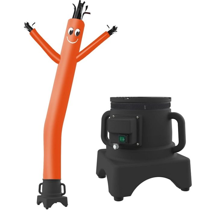 MOUNTO 8FT Small Business Fly Puppet Dancer with 1/3hp Blower Complete Set - Orange