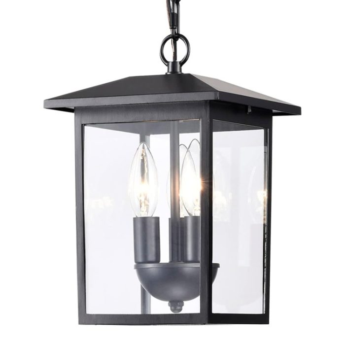 Nuvo Jamesport 3-Light Outdoor Hanging Pendant - Matte Black