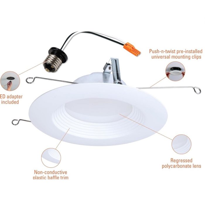 HALO 12 pack LTE 5/6" Indoor/Outdoor Recessed LED Trim Can Light 3000K - Image 2