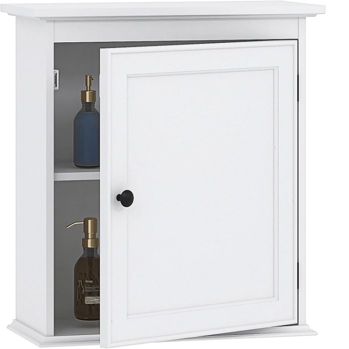 Spirich Small Bathroom Wall Mounted Vanity Medicine Cabinet in White