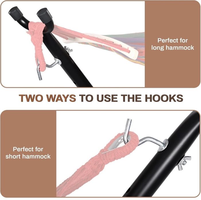 Heavy Duty Adjustable Weather Resistant Steel Hammock Stand - Image 2