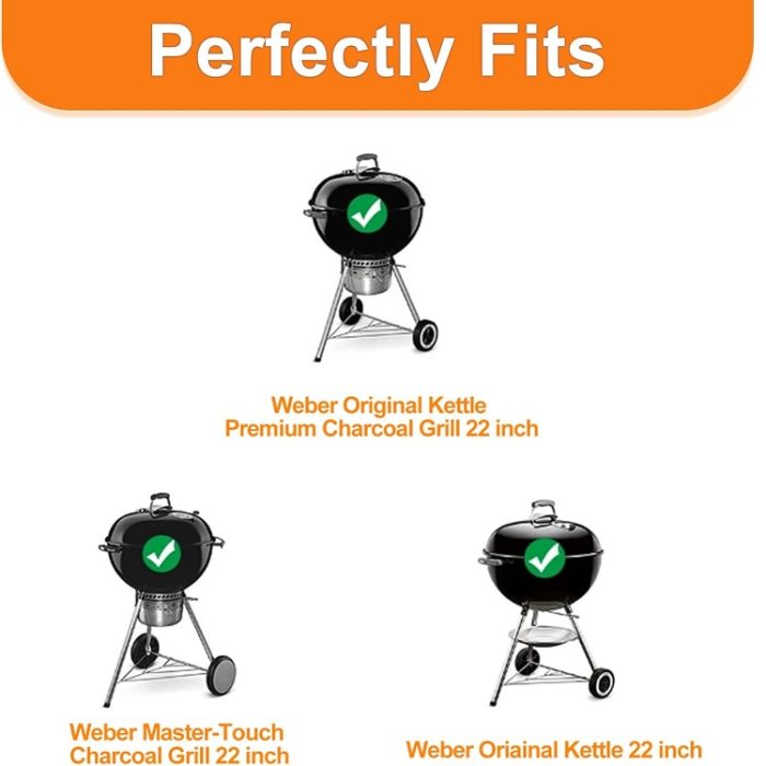 SafBbcue Charcoal Grill Table Accessory Shelf Compatible with Weber Grills - Image 2