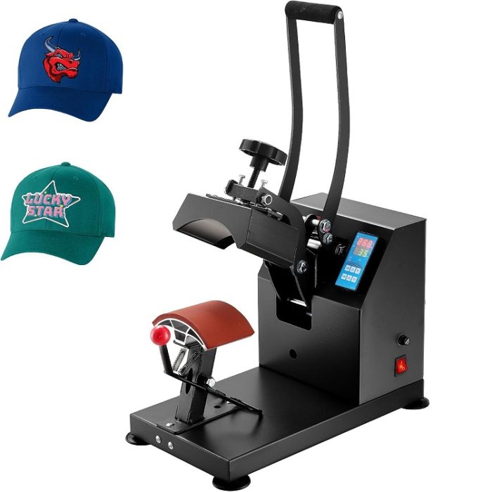 VEVOR Curved Element Hat Press Heat Press Clamshell Design 6" x 3.75"
