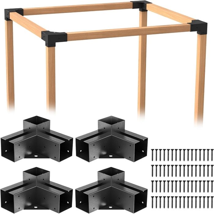 4PC Woodworks Build Your Own Pergola Gazebo Brackets Kit and Hardware