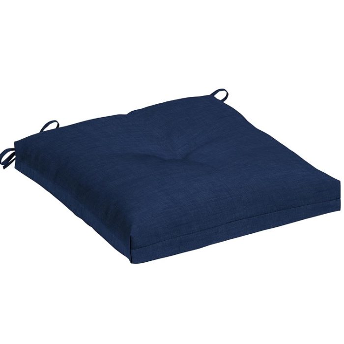Arden 20 x 20 Plush Outdoor Patio Tufted Adirondack Chair Cushion in Sapphire Blue Leala