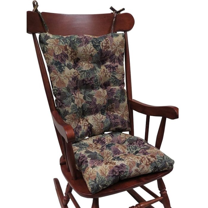Klear Vu 2-pc Non-Slip Rocking Chair Cushions Set with Ties - Image 2