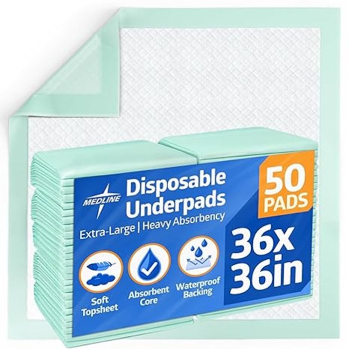 Medline Disposable Bed Pads 36x36 - 50 Ct – Heavy Duty Underpads
