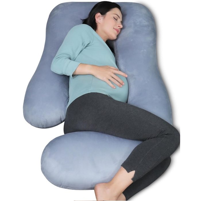 MOON PARK U Shaped Full Body Pregnancy / Maternity Pillow in Grey