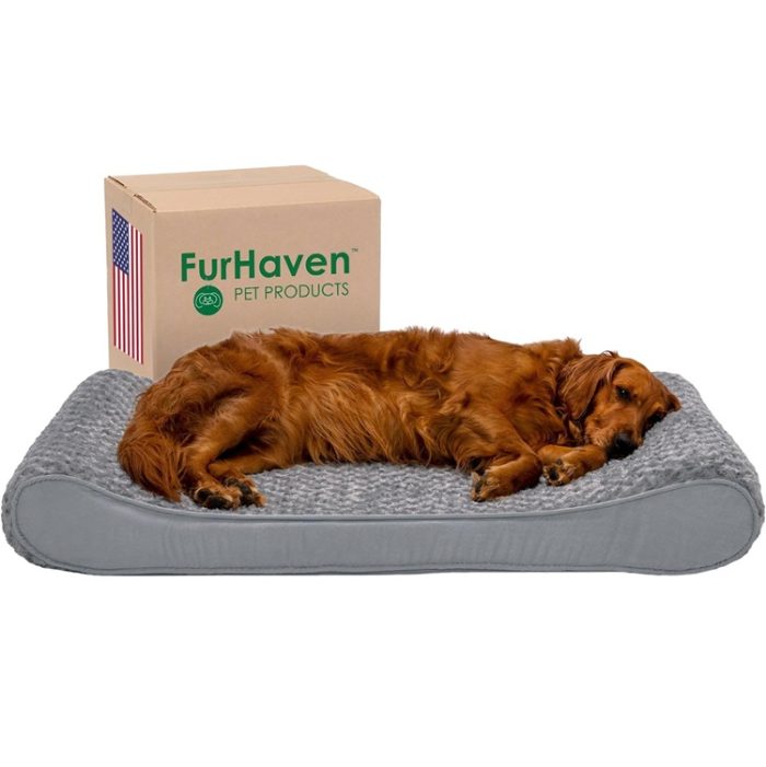 Furhaven Orthopedic Dog Bed For Dogs Up to 75 lbs in Gray
