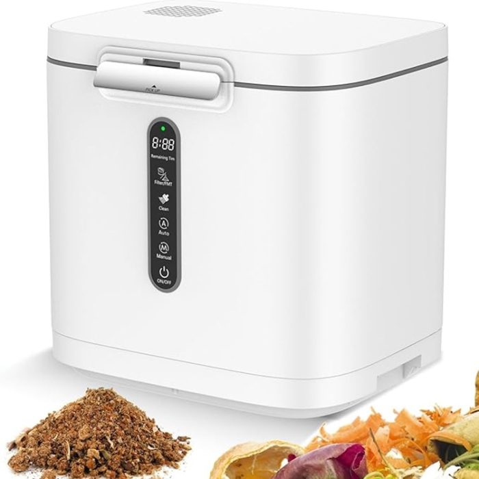 4L Electric Kitchen Composter – Odor-Free Countertop Bin with Auto-Clean & LED Display