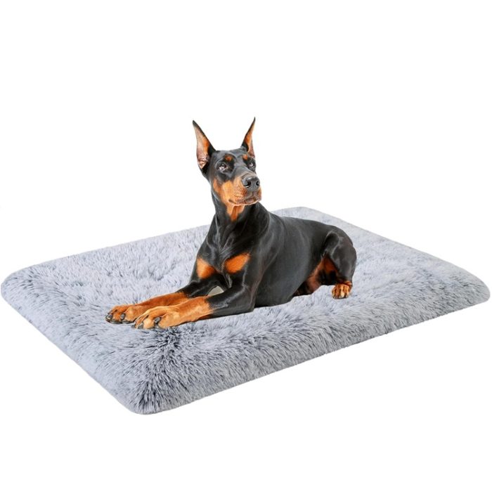 XXL Dog Bed Pet Crate Pad Mat for Kennel Cages 48" x 29" in Grey