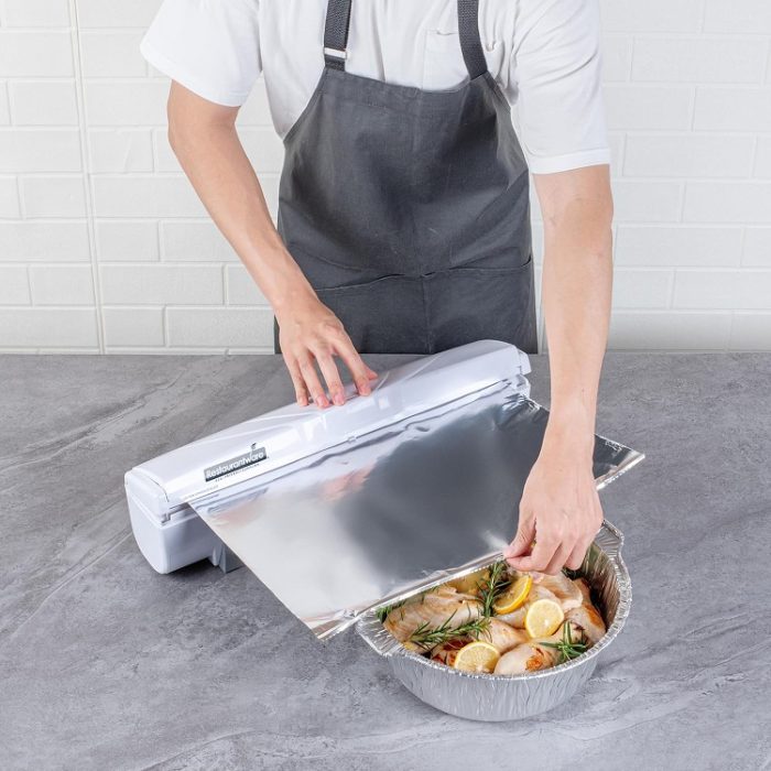 Restaurantware-RW Base Food Wrap / Foil Dispenser with Cutter Fits 12” to 18” x 1000’ Rolls