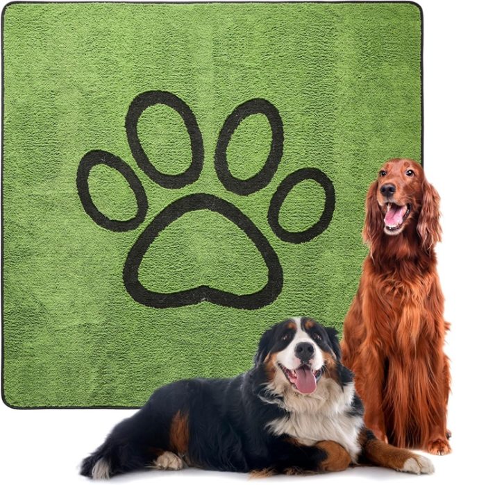 72"x 72" Washable Super Absorbent Reusable Puppy Pee Pad for Dogs in Green