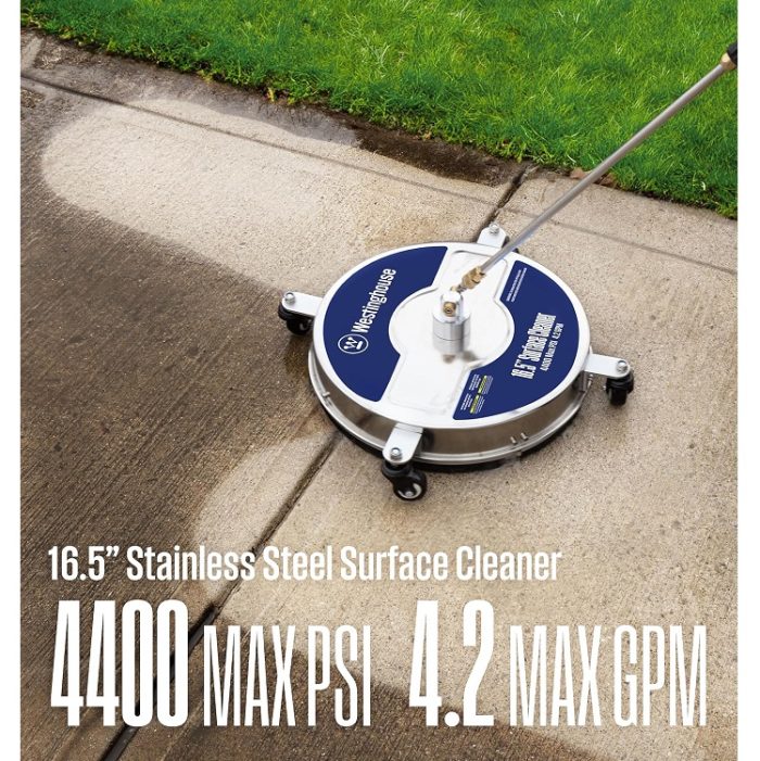 Westinghouse Universal 16.5” Pressure Washer Surface Cleaner Attachment in Stainless Steel - Image 2