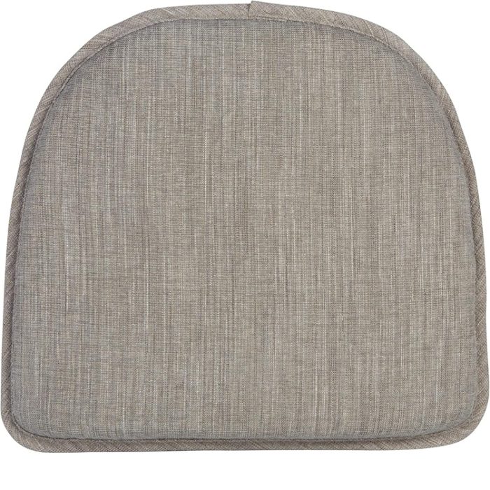 Klear Vu The Gripper Non Slip Dining Chair Seat Cushions in Salinger Gray