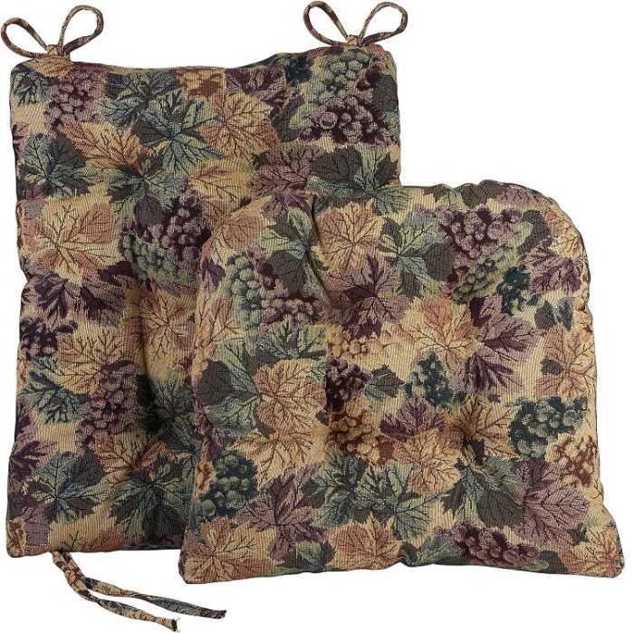 Klear Vu 2-pc Non-Slip Rocking Chair Cushions Set with Ties