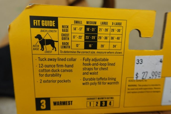 Carhartt Firm Duck Insulated Dog Coat, Weather-Resistant Medium - Image 4