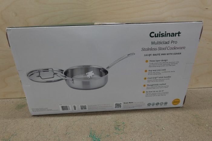 Cuisinart 3.5-Qt MultiClad Pro Sauté Pan with Lid & Helper Handle - Image 2