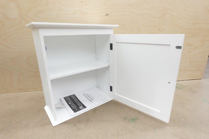 Spirich Small Bathroom Wall Mounted Vanity Medicine Cabinet in White - Image 6